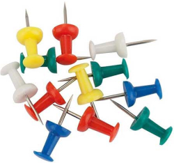  Office 1 Пинчета за коркова дъска, 50 броя