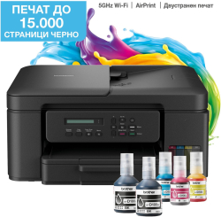 Мултифункционално у-во Brother DCP-T730W, 3-в-1, A4, 16/16ppm, 2400x600dpi, Wi-Fi, Duplex, ADF 20, мастиленоструен, черен