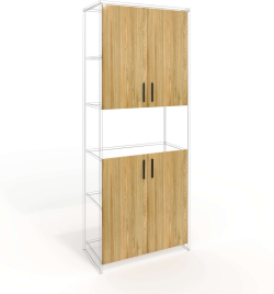  Врата RFG RV3 Monaco, 380 х 18 х 760 mm, ПДЧ 18 mm, 4 броя в комплект, бряст