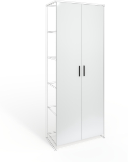  Врата RFG RV1 Monaco, 380 х 18 х 1920 mm, ПДЧ 18 mm, 2 броя в комплект, бял