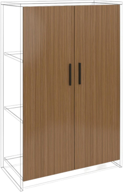 Врата RFG RV7 Parma, 380 х 18 х 1110 mm, ПДЧ 18 mm, 2 броя в комплект, орех