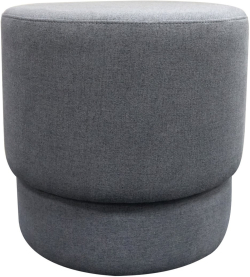 Табуретка RFG Zara, кръгла, дамаска, 450 х 450 х 450 mm, сива