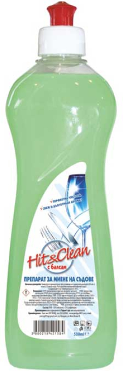  Препарат за миене на съдове Hit&Clean, балсам, 500 ml, асорти