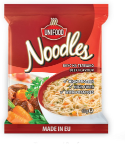 Uni Food Спагети Noodles, инстантни, с телешко, 60 g