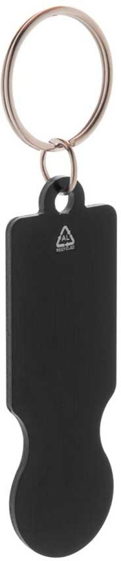 Cool Ключодържател Ralucart, алуминиев, 69 х 23 х 2 mm, черен