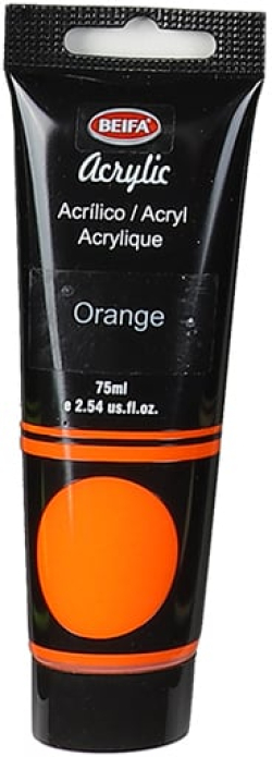  Beifa Акрилна боя, в тубичка, 75 ml, оранжева