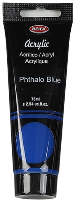  Beifa Акрилна боя, в тубичка, 75 ml, светлосиня