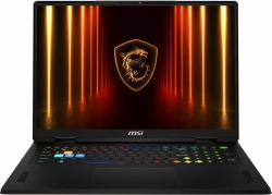 Лаптоп MSI Vector 18 HX AI A2XWJG, 18.0", WQXGA, Intel Core Ultra 9 275HX, NVIDIA RTX 5090 24GB GDDR7 DLSS 4, 16 GB, 1 TB SSD, Win11H, Черен