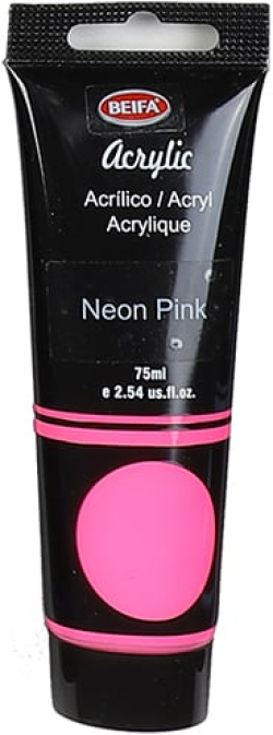  Beifa Акрилна боя, в тубичка, 75 ml, неоноворозова
