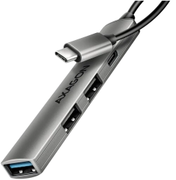 USB Хъб AXAGON HUE-STC ALU STRIP USB-C Hub, 4 Порта