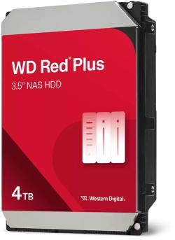 Хард диск / SSD Western Digital Red Plus, 4TB NAS, 3.5, 128MB, 5400RPM