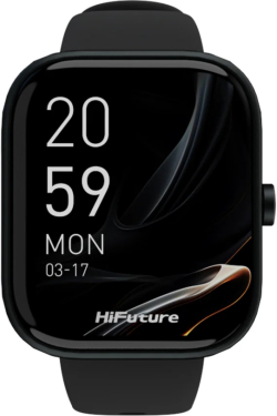Смарт часовник HiFuture Lume Black, 1.85 " IPS, Bluetooth Call, 3D User Interface, 24-7 Сензор за Сърдечен Ритъм и Кислород в Кръвта, Черен