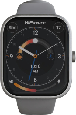 Смарт часовник HiFuture Lume, 1.85 " IPS, Bluetooth Call, 3D User Interface, 24-7 Сензор за Сърдечен Ритъм и Кислород в Кръвта, Сив