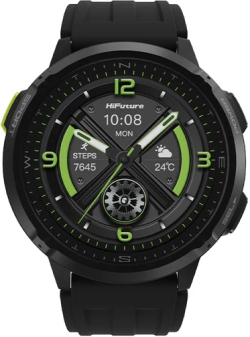 Смарт часовник HiFuture MIX3, 1.43" AMOLED, Bluetooth Call, 3ATM Водоустойчив, Черен