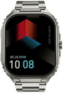 Смарт часовник HiFuture Ultra 3 Pro, 2.04" IPS, Bluetooth Call, IP68 Водоустойчив, Сребрист