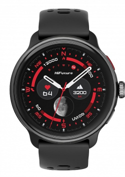 Смарт часовник HiFuture Vela, 1.43" AMOLED, Support AI Coach for Training, Bluetooth Call, 5ATM Водоустойчив, Черен