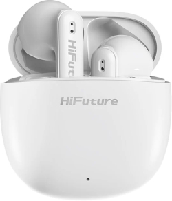 Слушалки HiFuture ColorBuds2, *5+15hours Play time, Bluetooth 5.3, 10MM Driver, Soft Bass, Comfort Fit, Бял