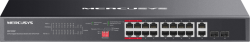 Mercusys MS120GP с 16 PoE+ порта, 20-портов гигабитов комутатор за монтаж в шкаф