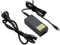 Захранване за лаптоп Acer Power Adaptor 65W, 3.25А, 20V, Type C, EU power cord