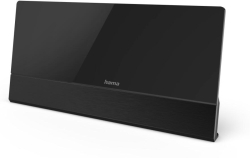 Антена/Кабел HAMA стайна, Premium, вътрешна, DVB-T2, активна, автоматично усилване, черен