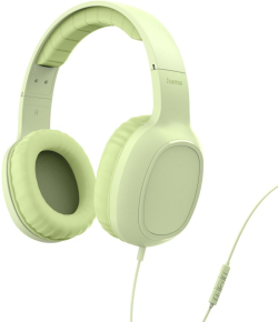 Слушалки HAMA Fun C, с микрофон, 40 мм, с кабел от едната страна, USB-C, зелен