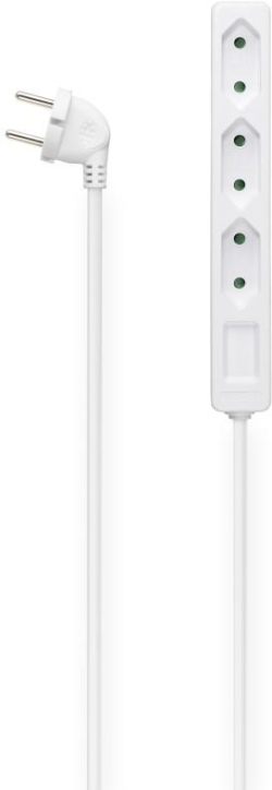 HAMA Разклонител, 3-гнезда, 2,5 м, бял