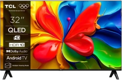 Телевизор TCL 32S4K, 32inch, HD, QLED, Google TV, Dolby Audio 2x8w, Ultra Wide Color Gamut, HDR10, HDMI, USB, черен
