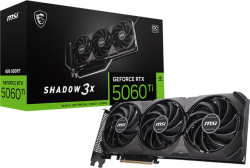 Видеокарта MSI NVIDIA GeForce RTX 5060 Ti 8G SHADOW 3X OC CLASSIC, 8GB GDDR7, 128-bit, 4608 CUDA Cores, черен