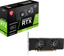 Видеокарта MSI Video Card Nvidia GeForce RTX 3050 LP E 6G OC, 2x HDMI, 1x DP, DUAL FAN, ATX