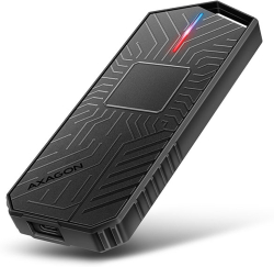 Кутия/Чекмедже за HDD AXAGON EEM2-GAM, USB 3.2 Gen 2 към M.2 NVMe/SATA, 10Gbps, UASP, RGB, алуминиев, черен