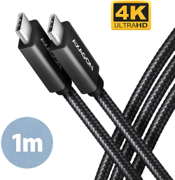 Кабел/адаптер Cable USB3 C-C, M-M, 1m, 100W, AXAGON BUCM32-CM10AB