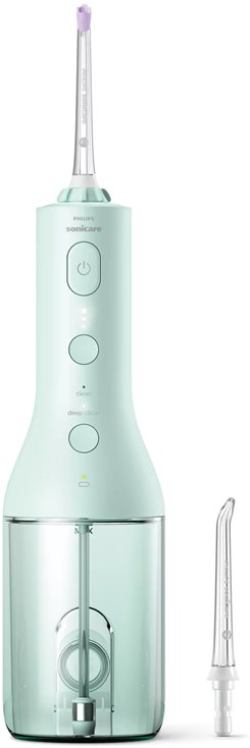  PHILIPS Cordless Power Flosser 3000, 2 режима на почистване с конец, 3 интензитета, резервоар от 250 мл, зелен