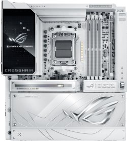 Дънна платка Asus ROG Crosshair X870E Glacial Wi-Fi, 4х DDR5, EATX, 3х M.2 slots, 2х PCIe 4.0 x16