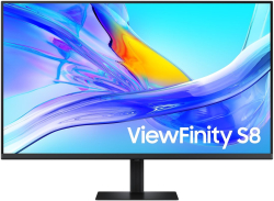 Монитор SAMSUNG ViewFinity S37D800U 37'', 16:9, 4K UHD (3840x2160), VA, 60Hz, 5ms, 350nits, HDR10, DP 1.2, HDMI, RJ-45, USB-C, Черен