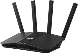 Безжичен рутер Asus Wireless Router, RT-BE55, BE3600, WiFi 7 AiMesh Extendable Router, 4K-QAM, MLO, 2.5G WAN port, Four 1G ports, черен