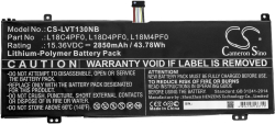 Батерия за лаптоп LENOVO ThinkBook 13S-20R9005GSB, ThinkBook 14s-0RS002CAU L18C4PF0 15.36V 2850 mAh