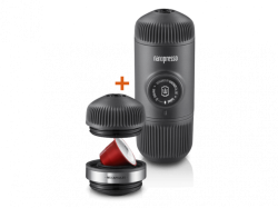 Кафемашина Wacaco Nanopresso + NS Adapter, за капсули Nespresso, 18 bar, съвместим с Nanopresso, черен