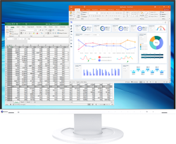 Монитор EIZO FlexScan EV2410R - 23.8" IPS, Wide, FullHD, HDMI, DisplayPort - Бял