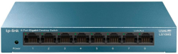 Комутатор/Суич TP-Link LS108G LiteWave 8-Port Gigabit Desktop Switch, 8 Gigabit RJ45 Ports, Wall Mount, Green Ethernet technology