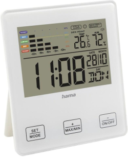 Станция HAMA Часовник Термометър-хигрометър TH-10 с аларма за мухъл