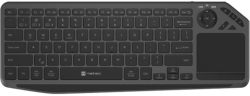 Клавиатура Natec Turbot 2 Keyboard, US, Безжична, BT, 2.4GHz, X-Scissors with Touchpad for Smart TV, Черен