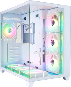 1stPlayer кутия Case ATX - MEGAVIEW MV8 White - 7 x 120 mm A-RGB fans included