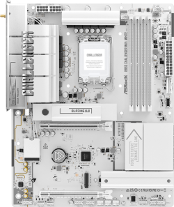 Дънна платка ASRock B860 Challenger White WiFi, B860, 4х DDR5, LGA 1851, ATX, WiFi 7, PCIe 5.0, 2.5GbE LAN, бял