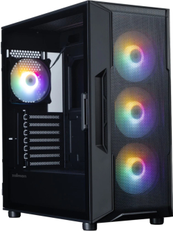 Кутия Zalman Case ATX - I3 NEO V2 Black - RGB, Mesh