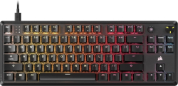 Клавиатура Corsair K70 RGB MK.2 Core TKL, механична, геймърска, Corsair MLX Red v2 суичове, RGB подсветка, USB, черен