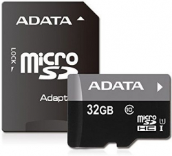 SD/флаш карта Adata AUSDH32GUICL-RA1, 32GB microSDHC, с адаптер в комплекта