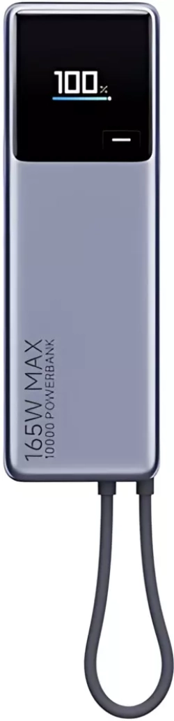 Външна батерия Xiaomi BHR9361GL, 10000 mAh, 165W, Li-Ion, USB-C, черен/лилав