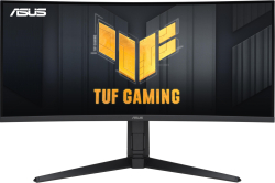 Монитор ASUS TUF GAMING VG34VQL3A - 34'' VA, 3440x1440, 180Hz, 400 cd/m, 1ms, 4000:1, 2x HDMI, 2x DisplayPort, 3x USB 3.2 Gen 1 Type-A, Черен