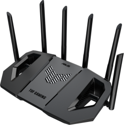 Безжичен рутер ASUS TUF Gaming BE9400 Tri-Band WiFi 7 (802.11be) Extendable Gaming Router.