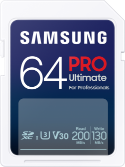 Samsung PRO Ultimate SD Card 64GB UHS-I , U3, V30